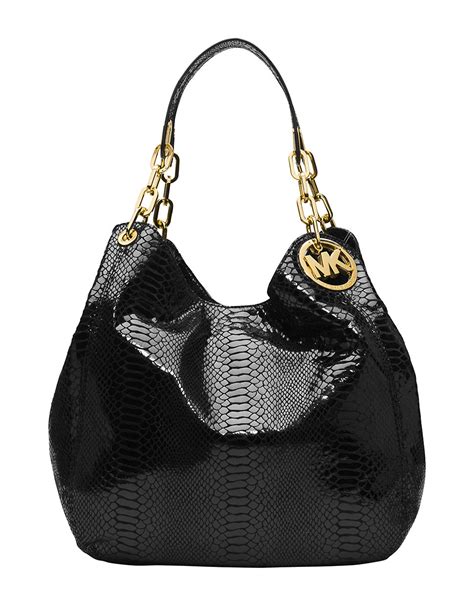 michael kors black patent leather purse|Michael Kors purses small black.